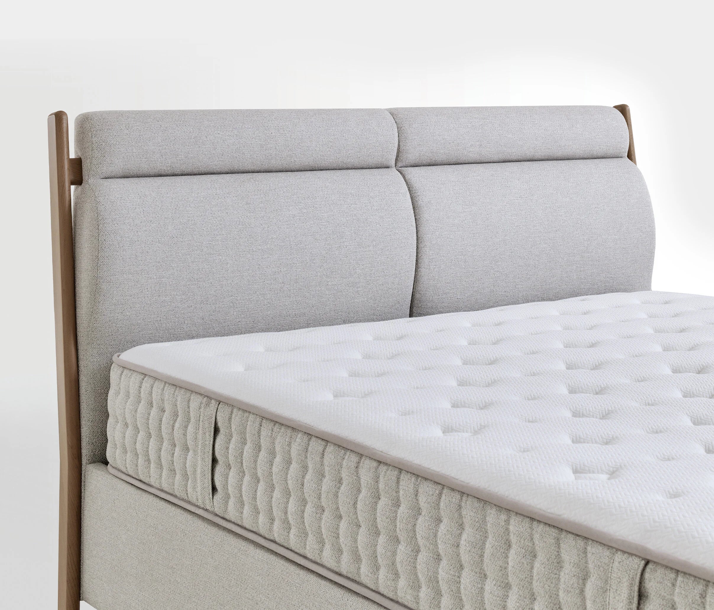 Тапицирано легло «Ergonomic Air» + Матрак и табла - с място за съхранение, матрак с лятна и зимна страна