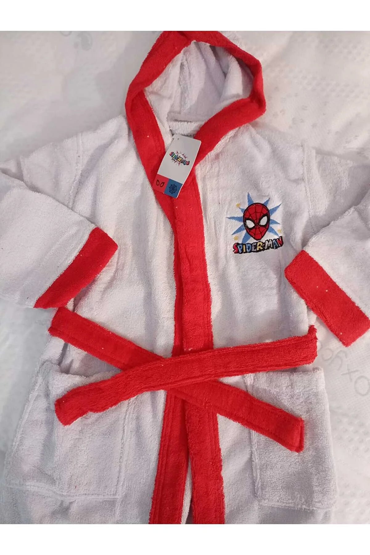 Детски халат за баня «Spiderman» - памук, възраст 9-10г