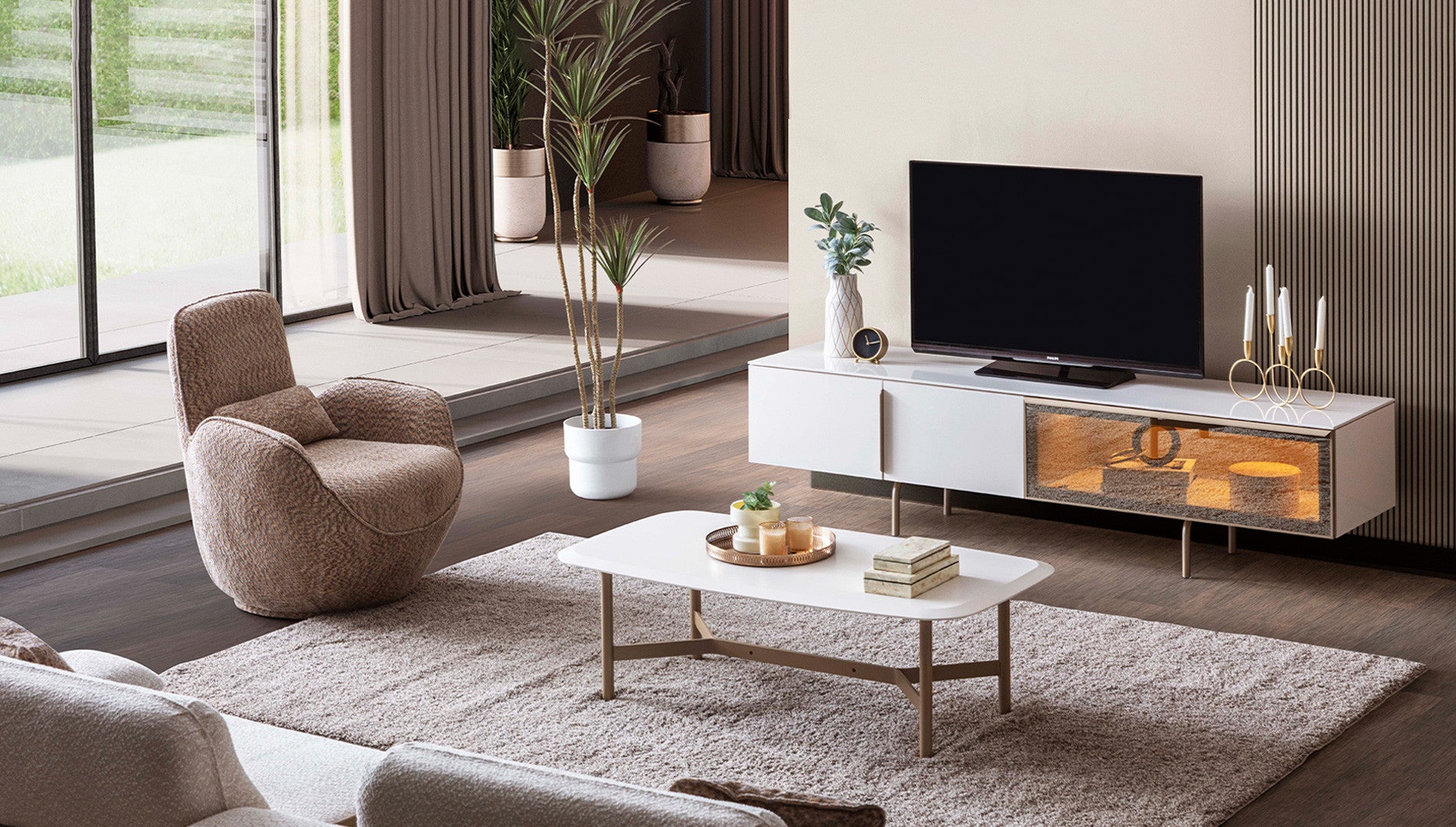 ТВ шкаф «Noble» с размер 210х34х50см