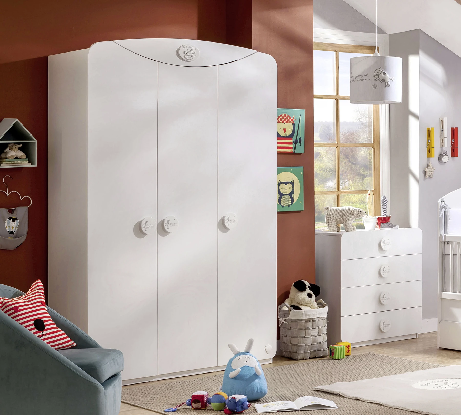 Трикрилен гардероб «Baby Cotton Sl» - ширина 133см