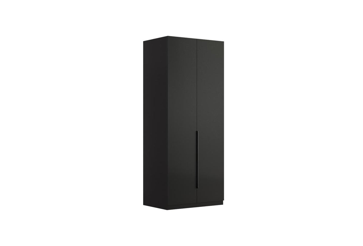 Двукрилен гардероб «Legato Black» - чекмеджета, ширина 91см