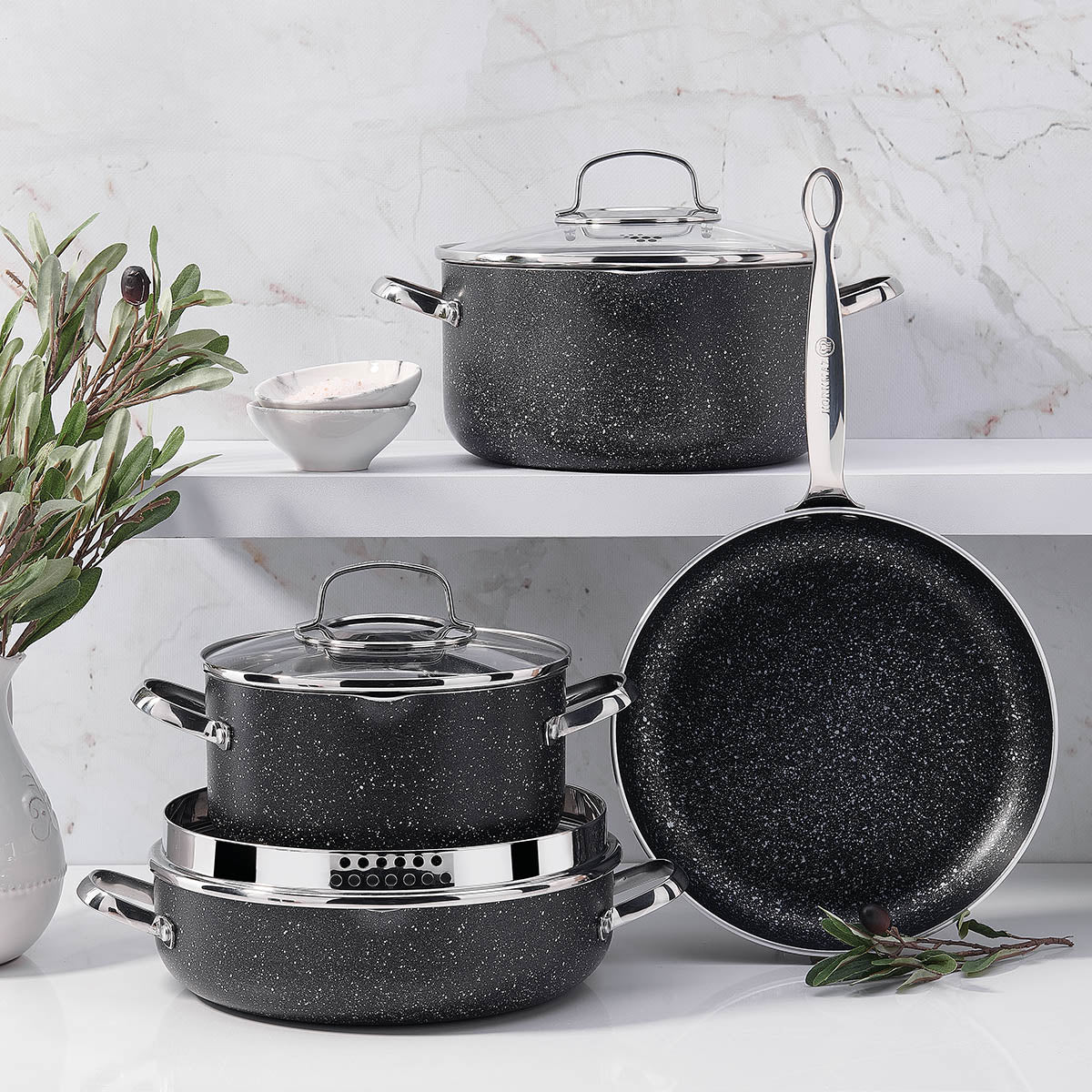 Тиган «Galaksi Frypan A2955» с гранитно покритие, размер 24x4.7см