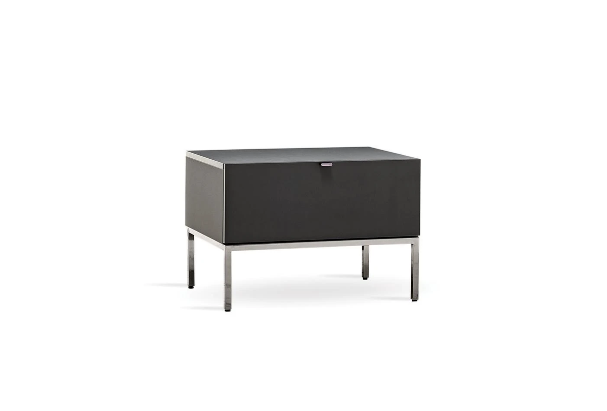 Нощно шкафче «Legato Black» + чекмедже, размер 65х46х48см