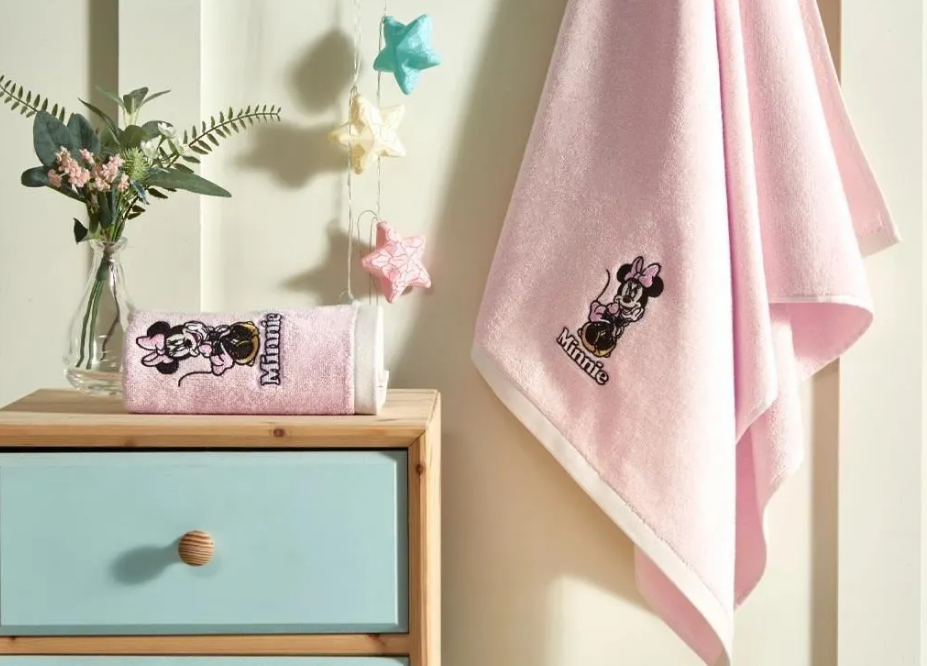 Детски комплект за баня «Disney Minnie Mouse Heart Pembe» - памук