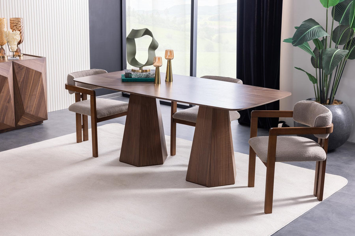 Трапезна маса «Carisma Walnut» с естествен фурнир