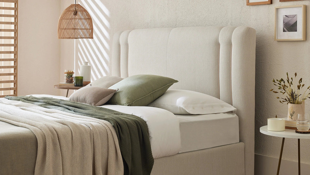 Тапицирано легло «Comfort plus» + Матрак и табла - с място за съхранение, матрак с технология Fresche
