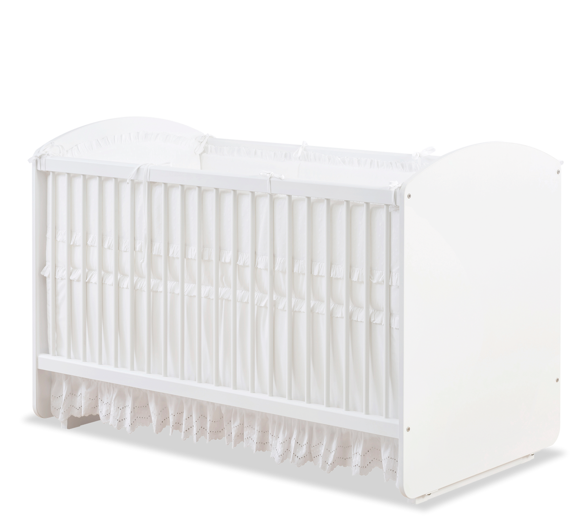 Бебешка кошара «White» + люлеещ механизъм, за матрак 70х130см