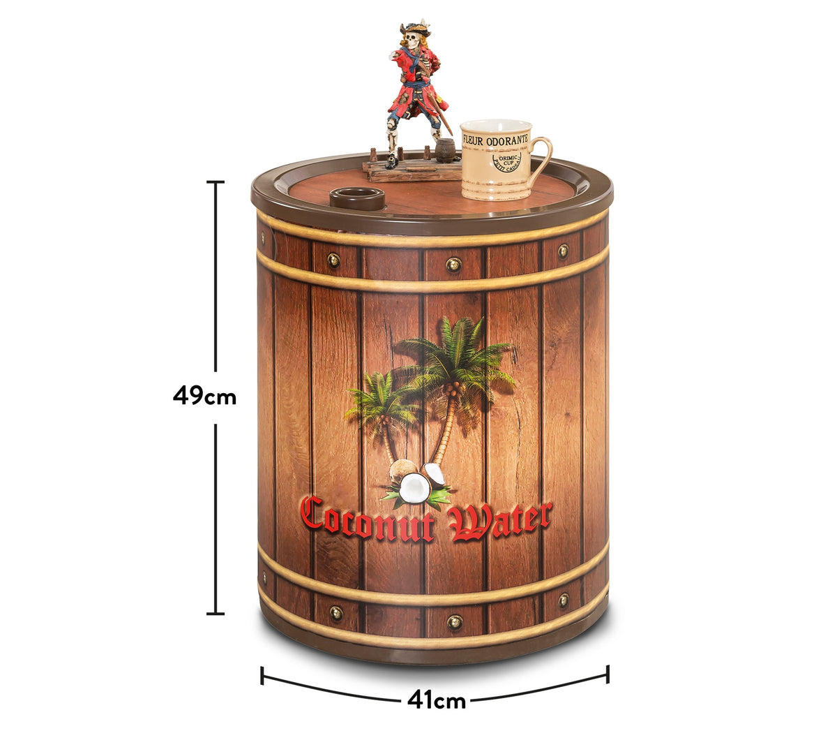 Нощно шкафче «Pirate Gallon» с място за съхранение, размер 41х49х41см