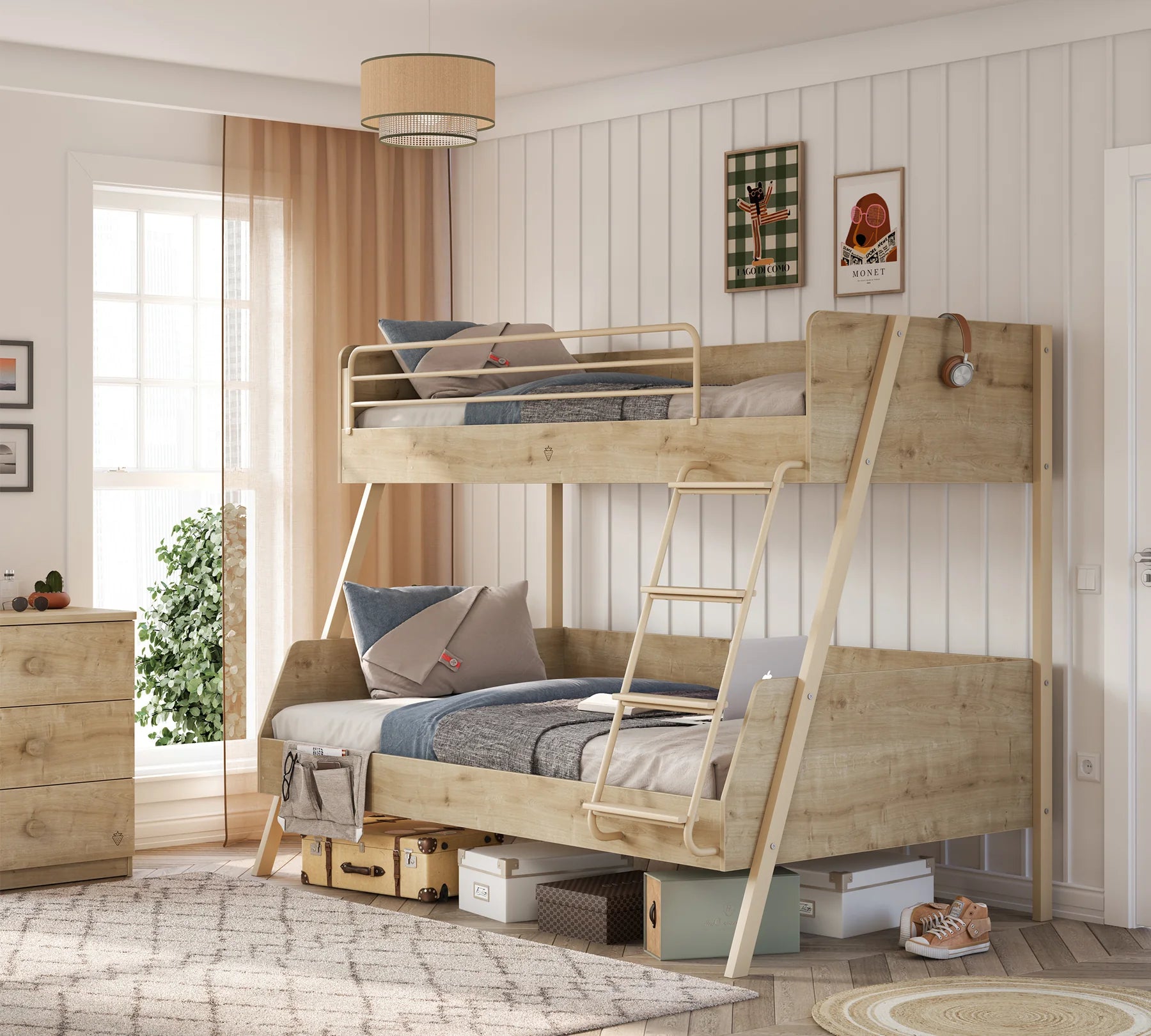 Двуетажно легло «Mocha» за матраци 90x200 и 120x200см