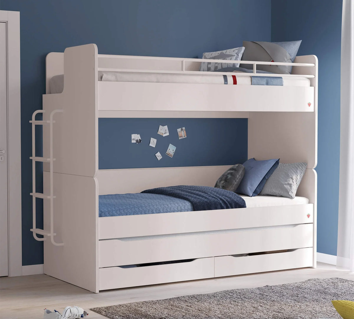 Легло за модулно двуетажно легло «Studio White» за матрак 90х200см