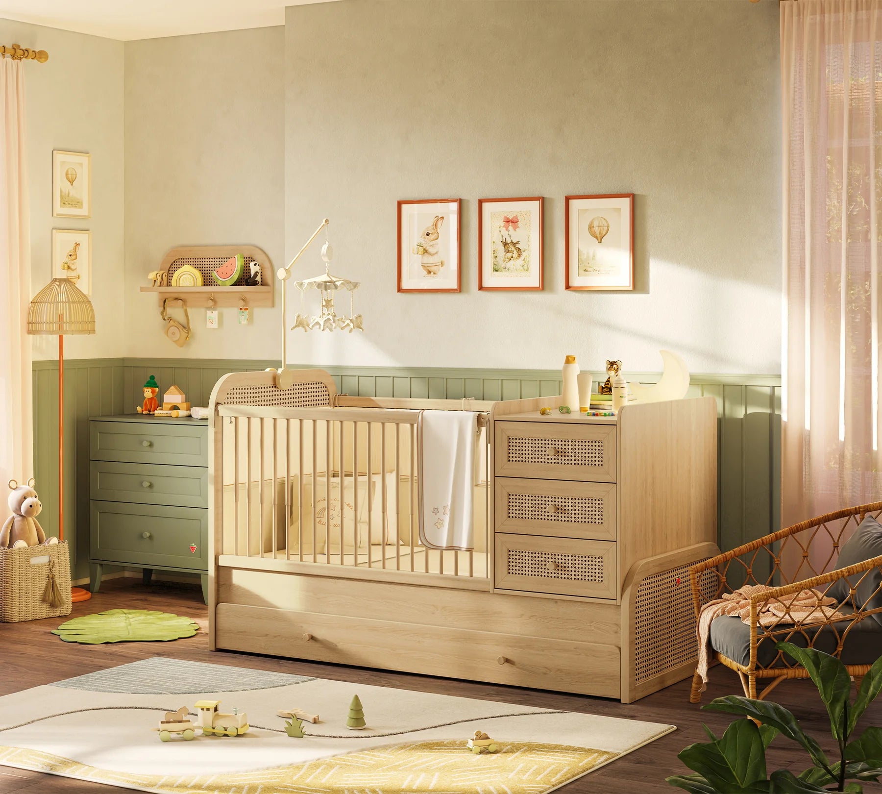 Трансформираща кошара «Loof Baby» размер 80x180cm