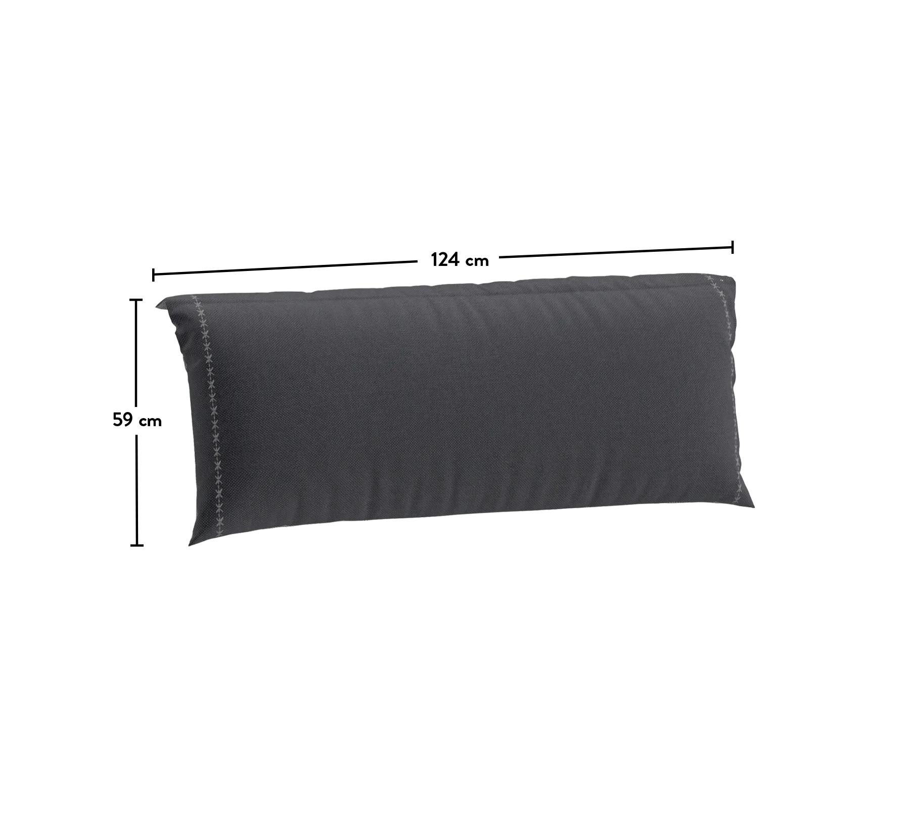 Възглавница «Anthracite-Grey» - двулицева, за табла, размер 120x200см