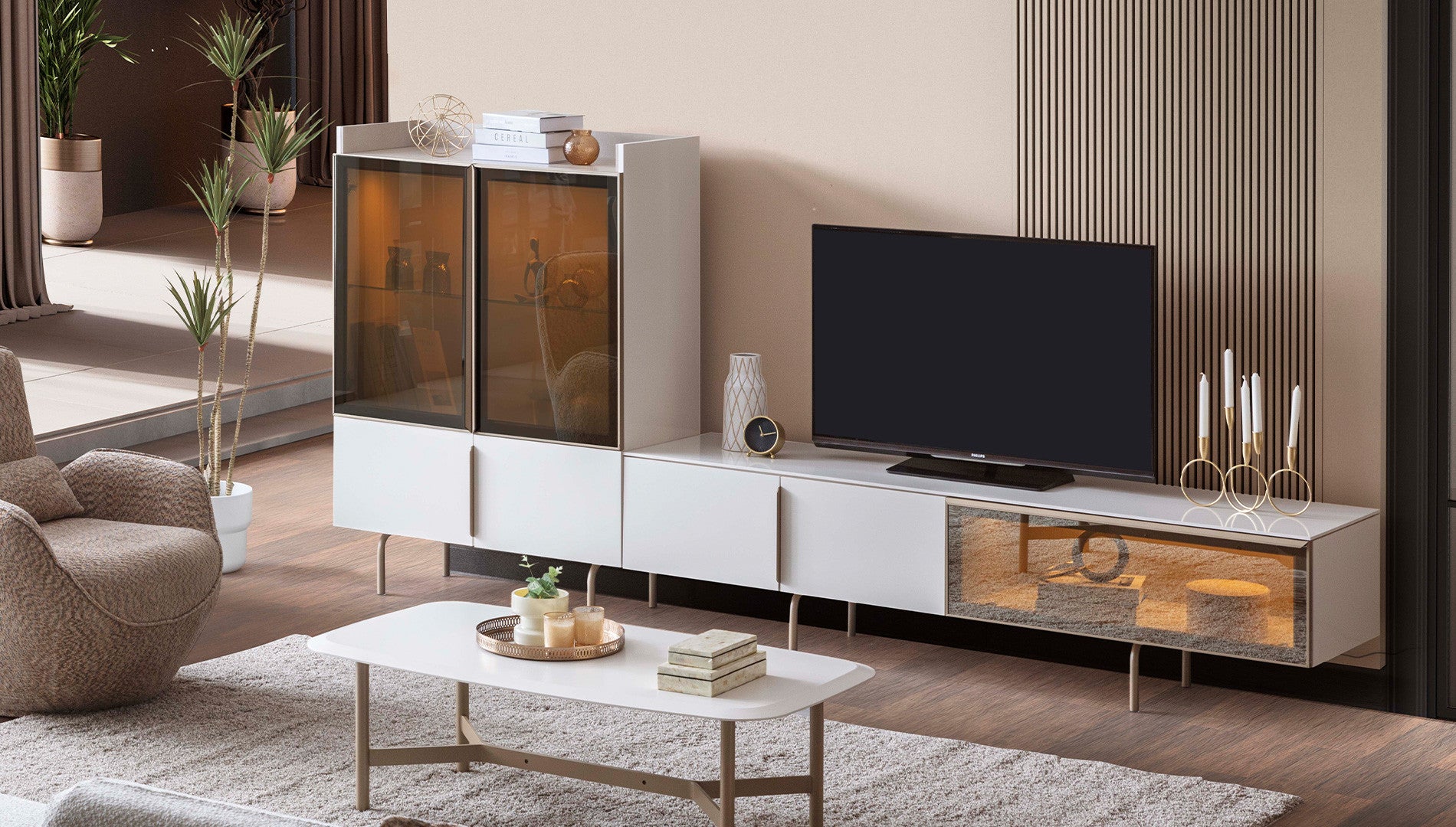 ТВ шкаф «Noble» с размер 210х34х50см