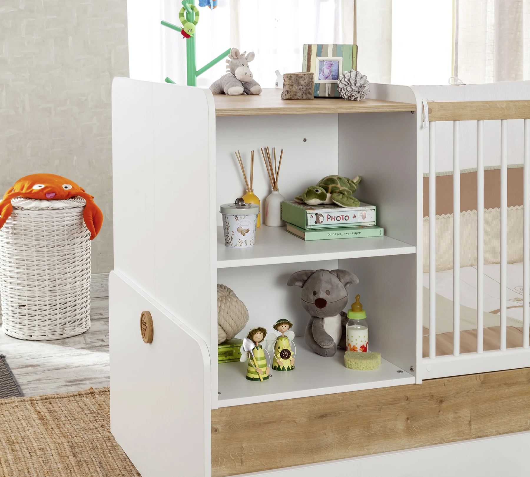 Трансформираща се бебешка кошара - легло «Natura Baby Sl» за матраци 80x130см и 80x180cm