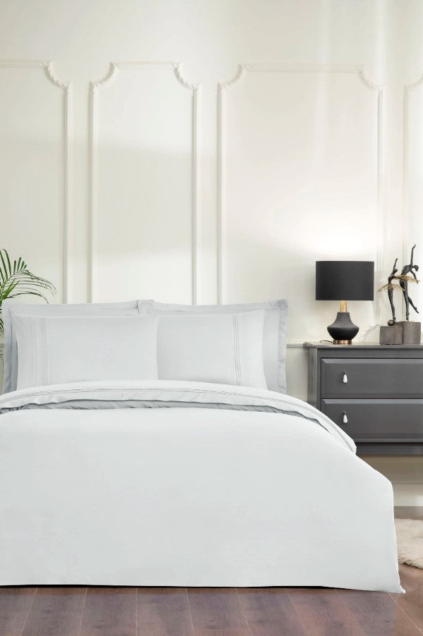 Двоен спален комплект «Soft Line Organic» - King size, 6 части, памучен сатен