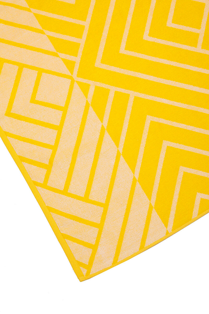 Плажна хавлия «Cannes Diamond Style Yellow» памук, кадифе, размер 86х162см