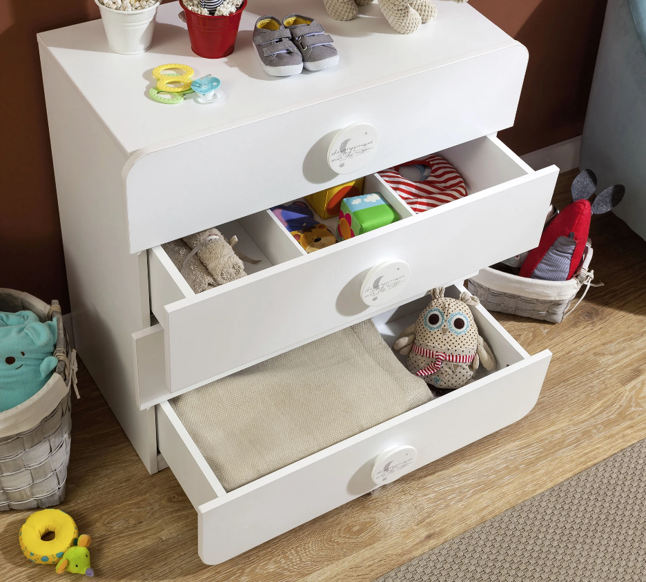 Скрин «Baby Cotton Sl» с четири чекмеджета, размер 77х80х40см