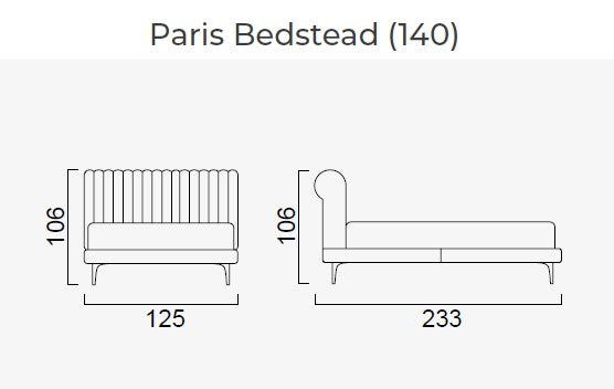 Тапицирано легло «Paris»