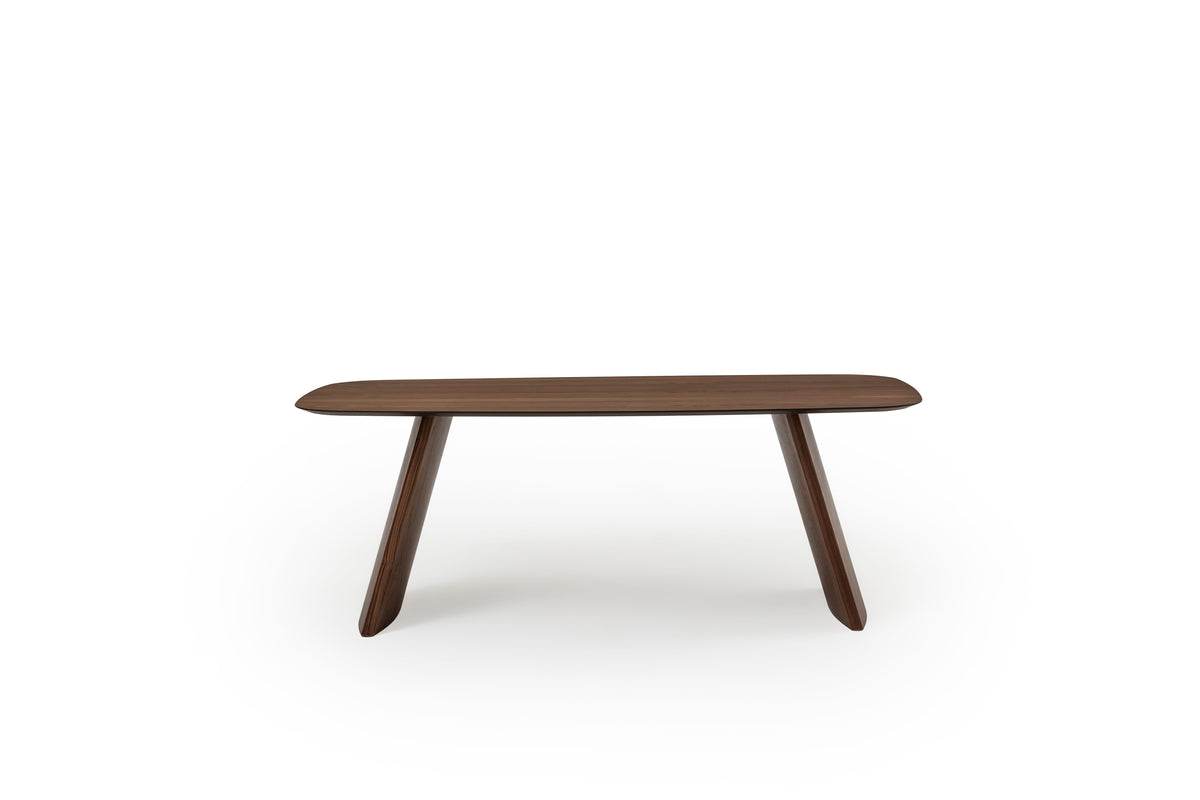 Трапезна маса «Delta Bej Walnut» + керамичен плот и естествен фурнир
