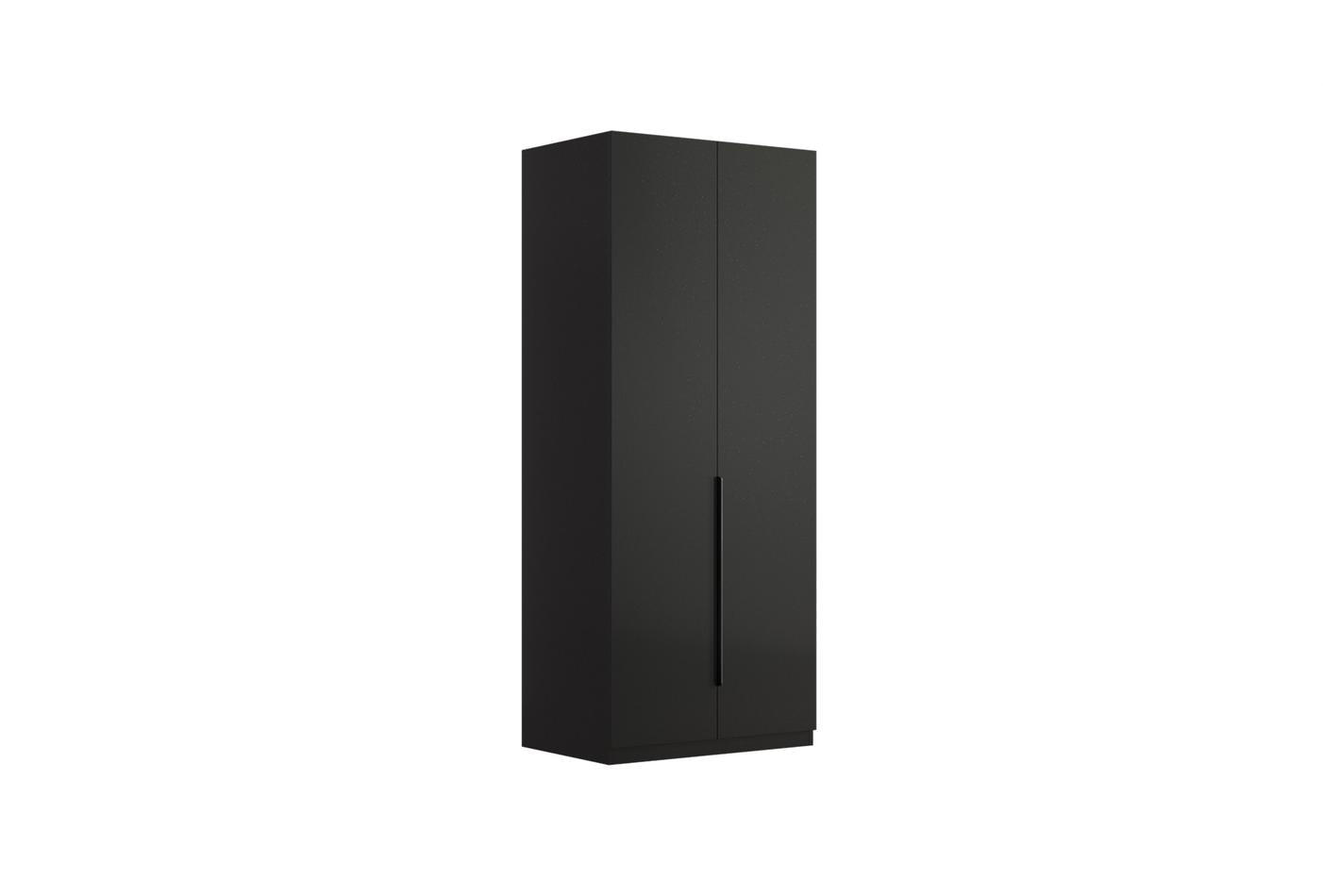 Двукрилен гардероб «Legato Black» - чекмеджета, ширина 91см
