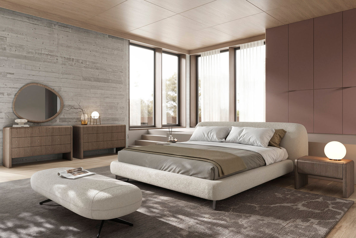 Нощно шкафче «Aqua» + чекмедже, естествен фурнир, размер 65х43х48см