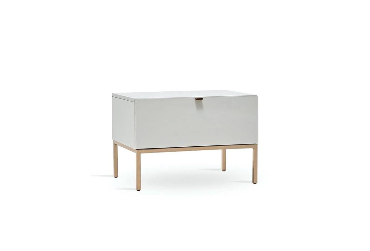 Нощно шкафче «Legato White» + чекмедже, размер 65х46х48см