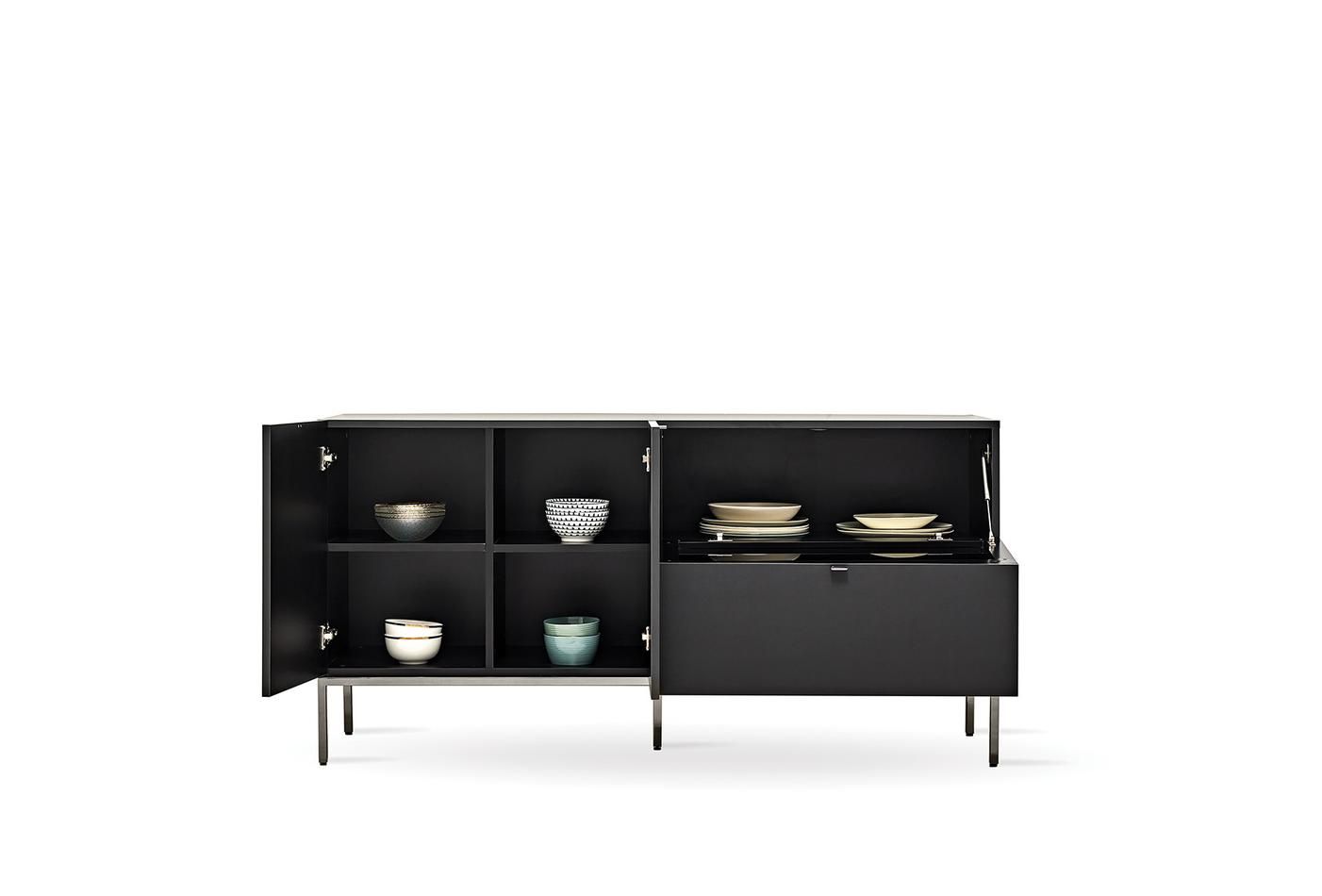 Бюфет «Legato Black» с чекмедже, размер 160х81х48см
