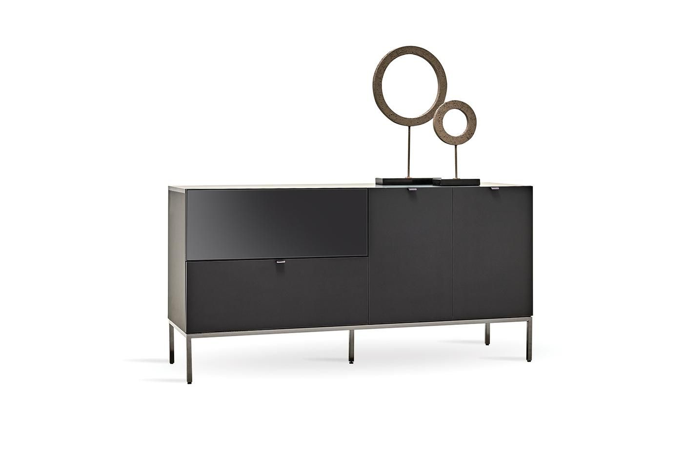 Бюфет «Legato Black» с чекмедже, размер 160х81х48см