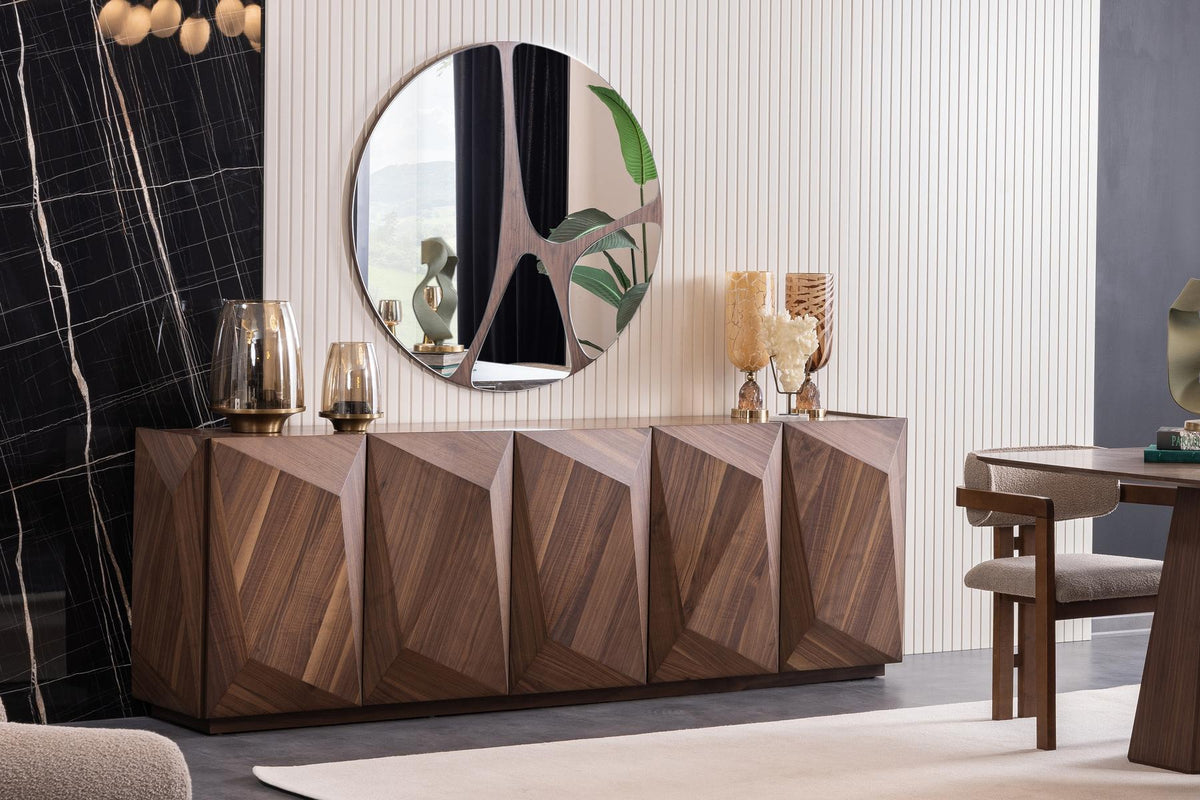 Огледало за бюфет «Carisma Walnut» с размер 104х104х2см