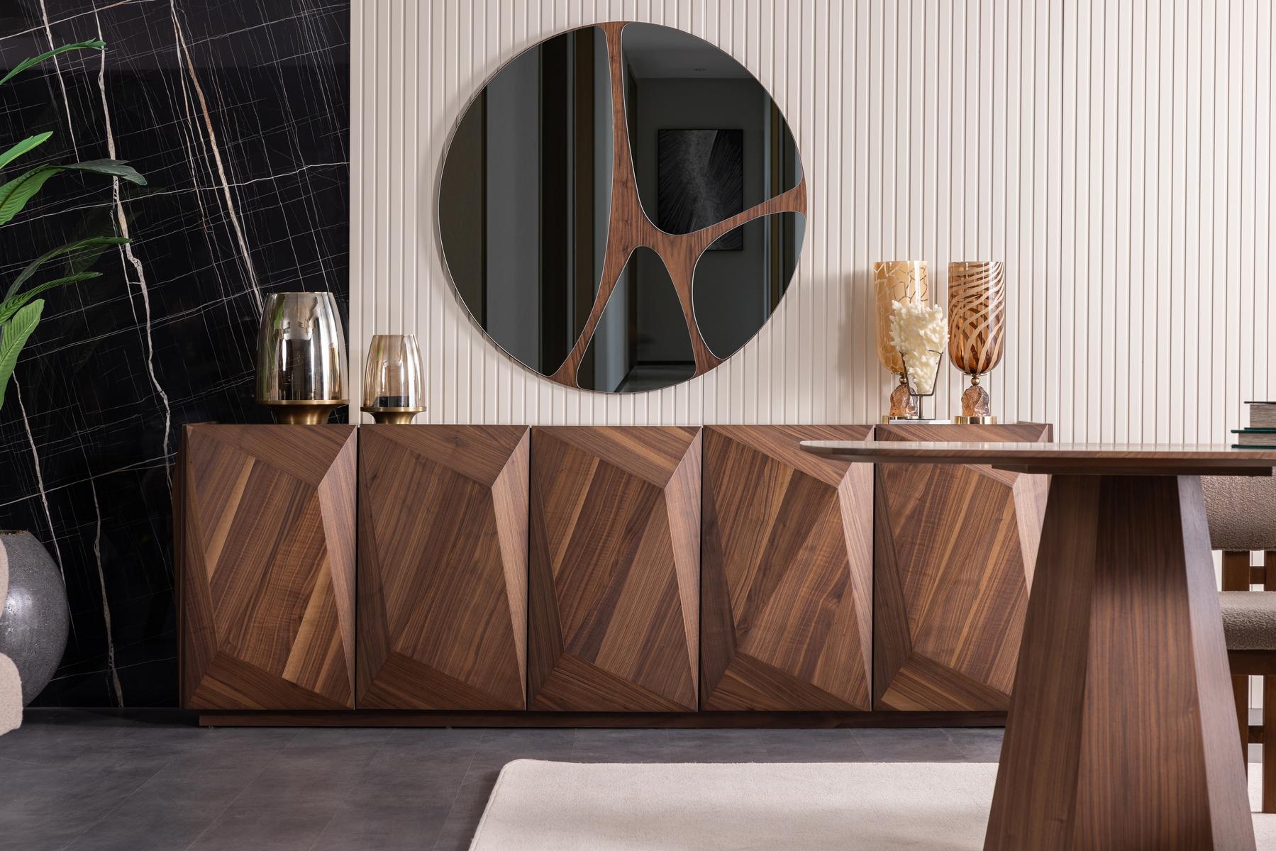 Огледало за бюфет «Carisma Walnut» с размер 104х104х2см