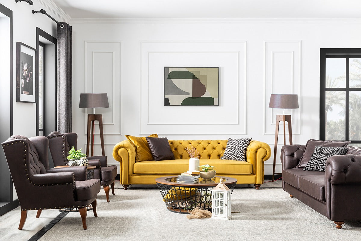 Двуместен диван Saloni Mobilya Aspendos (6638941765828)